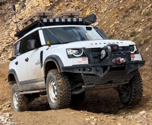 Land Rover Defender off-road in a national park
